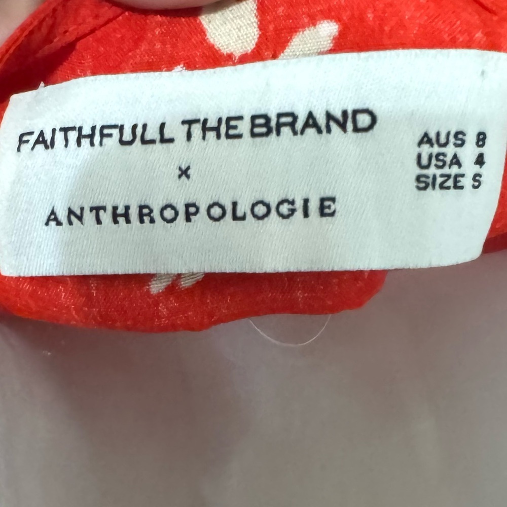 Faithfull the Brand Anthro Rivera Floral Wrap Dress Size 4 - Picture 4 of 5